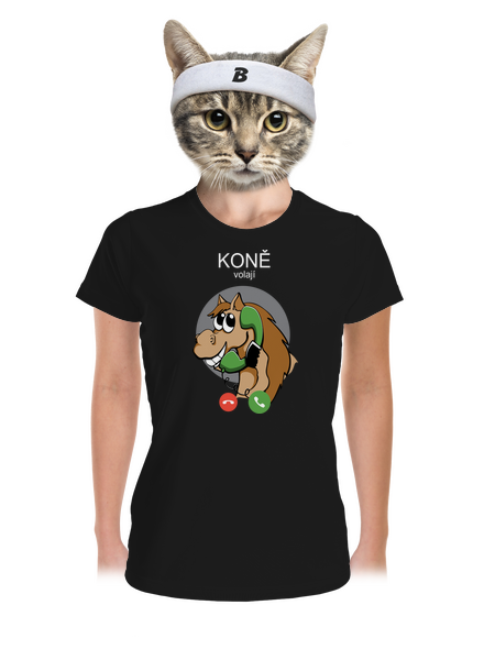 Koně volají dámské sportovní tričko Black