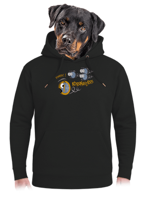 Korunavirus na útěku unisex mikina premium Dark Black