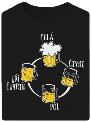 Pivní hodiny unisex tričko oversized Black