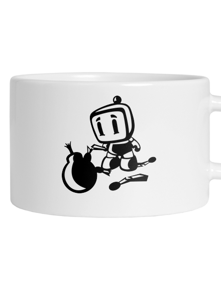 Bomberman hrnek makronka White