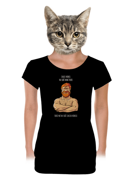 Chuck Norris dámské tričko s lemem Black