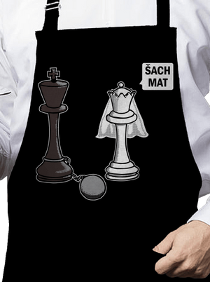 Šach mat zástěra Black