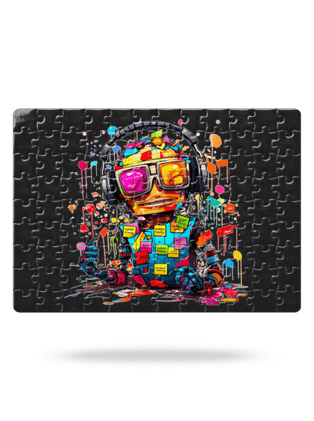 Workaholic robot puzzle White