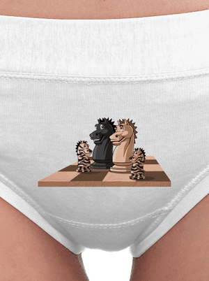 Šachová rodina dámské kalhotky White