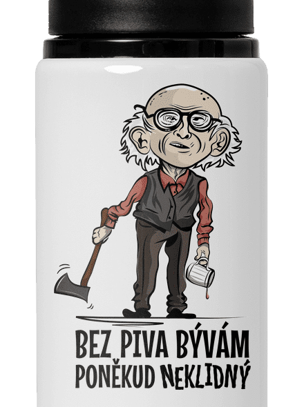 Neklidný bez piva lahev na vodu White