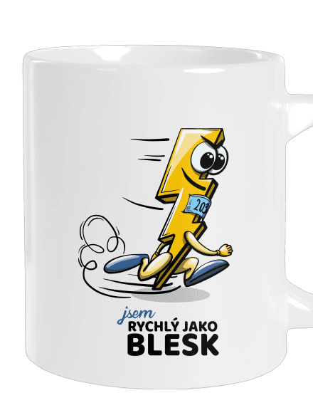 Rychlý jako blesk velký hrnek White