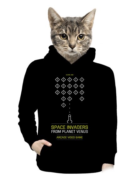 Space Invaders dámská mikina klokanka Black