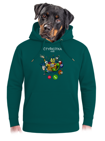 Narozeniny volají unisex mikina premium Emerald Green
