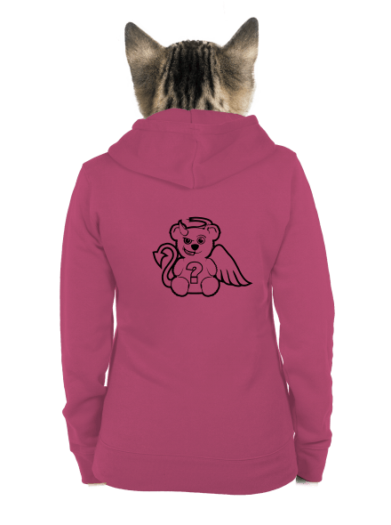 Omalovánka: Anděl vs. ďábel dámská mikina na zip Magenta