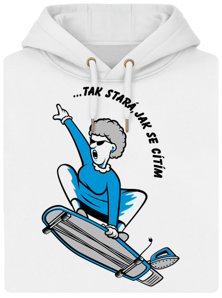 Starý, jak se cítím unisex mikina premium Snowwhite