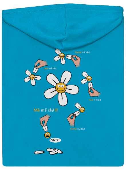 Má mě rád dámská mikina na zip Blue Atol