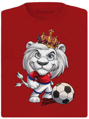 Fotbalový lev dámské sportovní tričko Red Mal