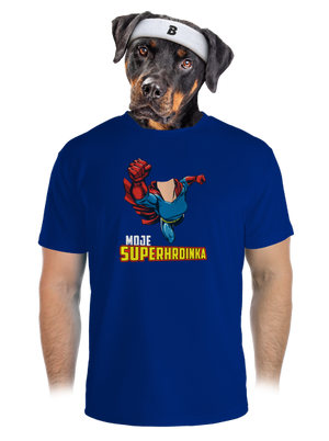 Moje superhrdinka pánské sportovní tričko Royal Blue Mal