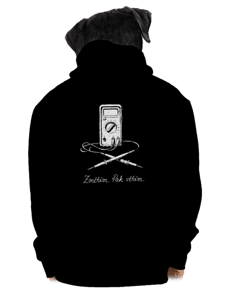 Změřím, pak věřím pánská mikina na zip Black