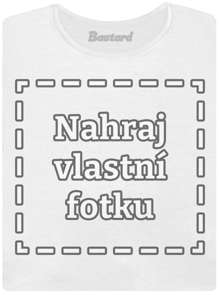 Vlastní potisk dámské tričko s lemem White