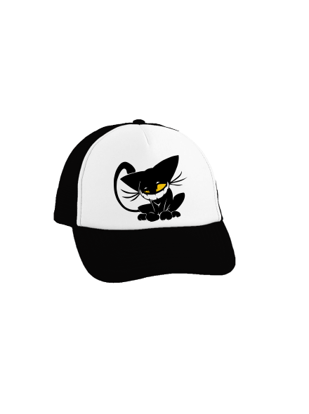 Evil cat kšiltovka truckerka Black cap