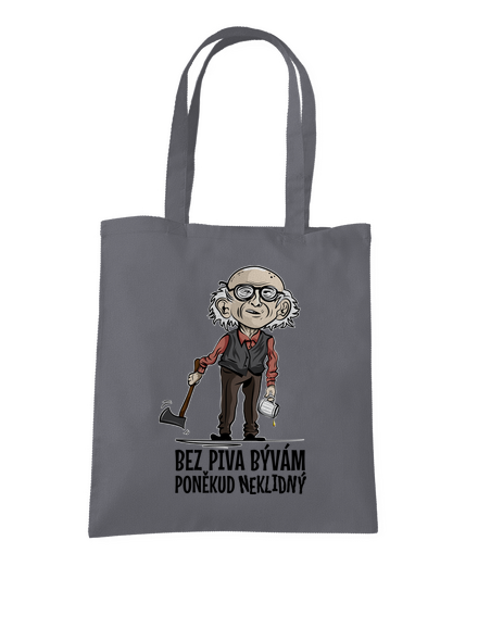 Neklidný bez piva taška Graphite grey