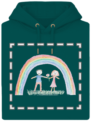 Dětské kresby - nahraj vlastní unisex mikina premium Emerald Green