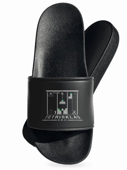 Tetrisklad pantofle Black
