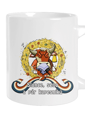 Slunce, seno a pár kapesníků velký hrnek White