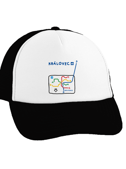 Metro Královec kšiltovka truckerka Black cap