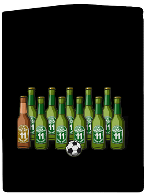 Fotbalová jedenáctka pánská mikina na zip Black