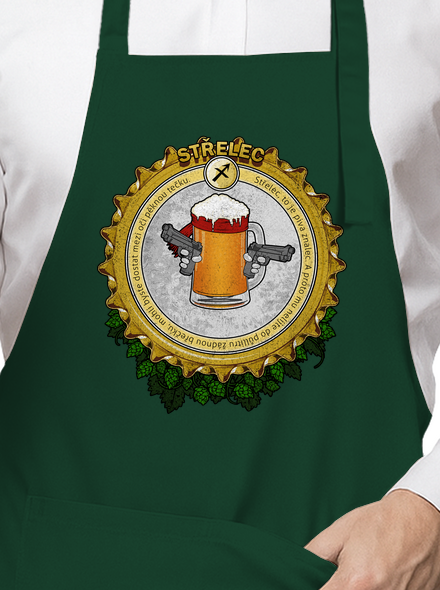 Pivní horoskop: Střelec zástěra Bottle Green