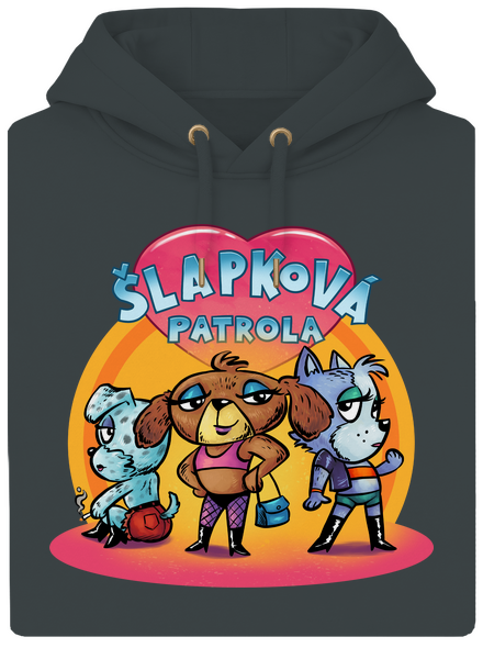 Šlapková patrola unisex mikina premium Charcoal