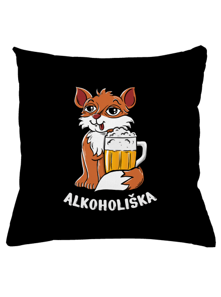 Pivní Alkoholiška polštář Black