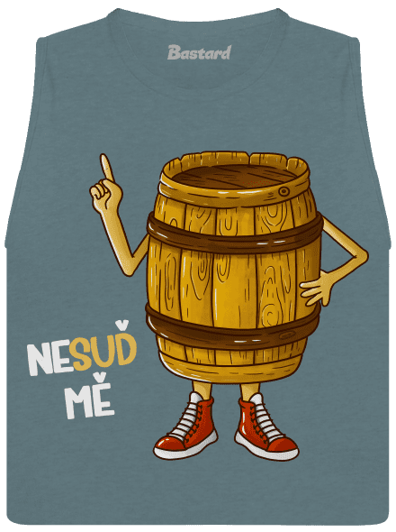 Nesuď mě dámské tílko volné Heather Deep Teal
