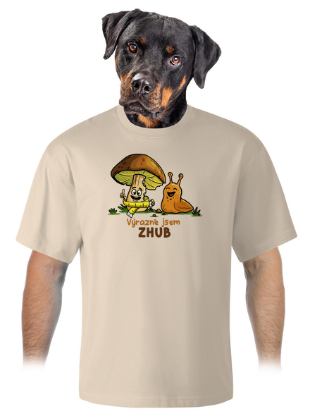 Jsem zhub unisex tričko oversized Almond