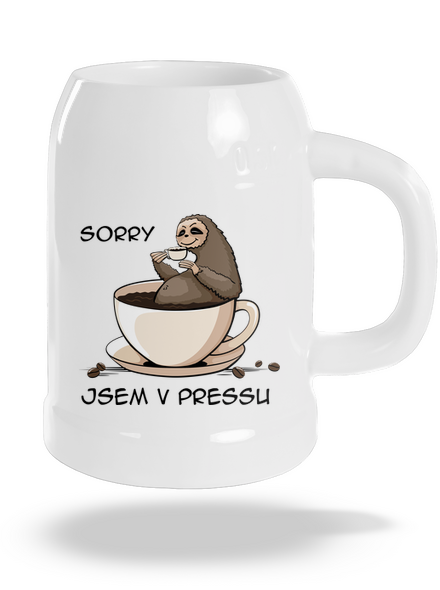 V pressu půllitr White