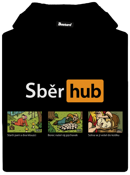 Sběr hub dámská mikina klokanka Black