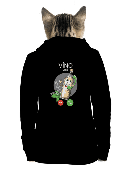 Bílé víno volá dámská mikina na zip Black