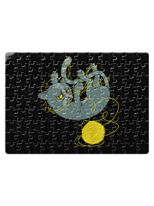 Nevrlý kocour puzzle White