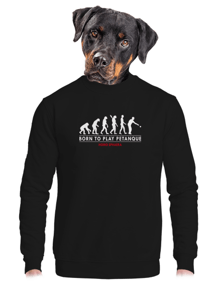 Born to play petanque unisex mikina bez kapuce Black