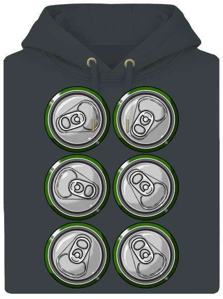 Sixpack unisex mikina premium Charcoal