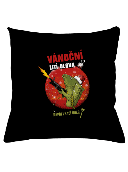 Vánoční lití olova polštář Black