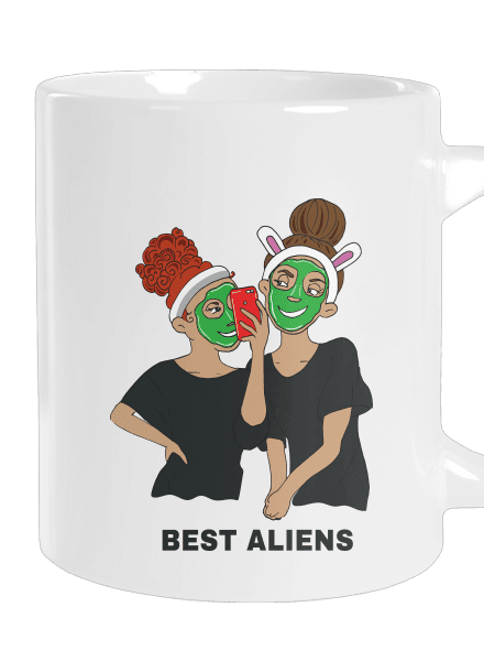 Best aliens velký hrnek White