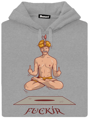 Fuckír pánská mikina klokanka Light Melange