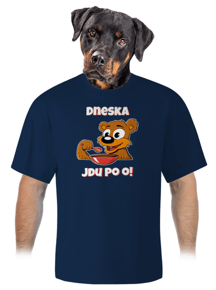 Dneska jdu po o unisex tričko oversized Midnight Blue