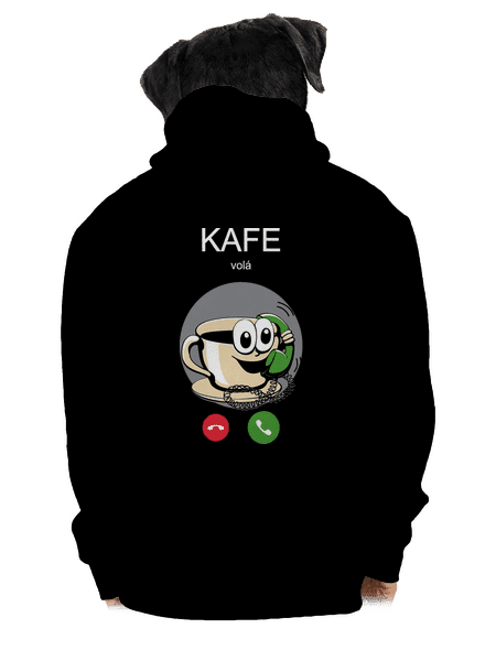 Kafe volá pánská mikina na zip Black