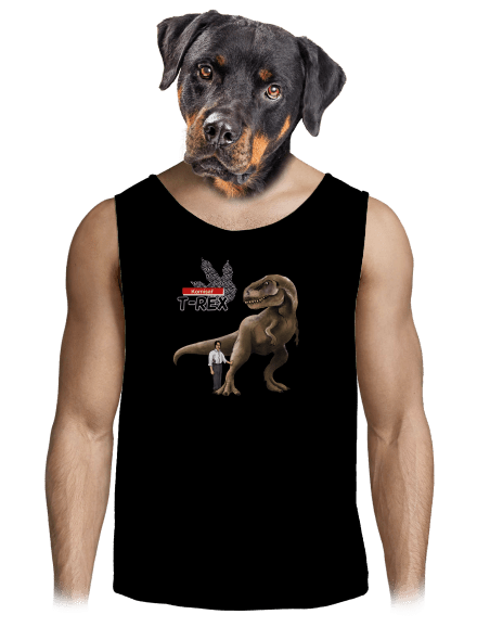 Komisař T-Rex pánské tílko Black