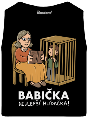 Babička hlídačka pánské tílko Black