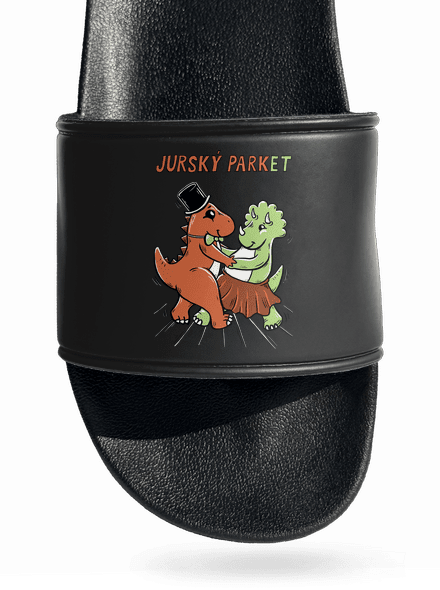 Jurský parket pantofle Black