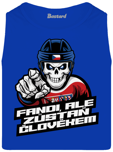 Fandi, ale zůstaň člověkem pánské tílko Royal Blue