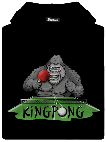 King pong dětská mikina klokanka Black