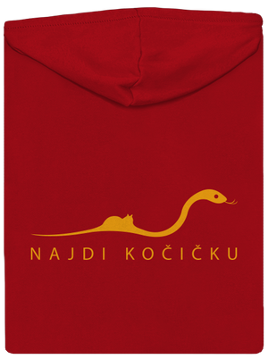 Najdi kočičku pánská mikina na zip Red