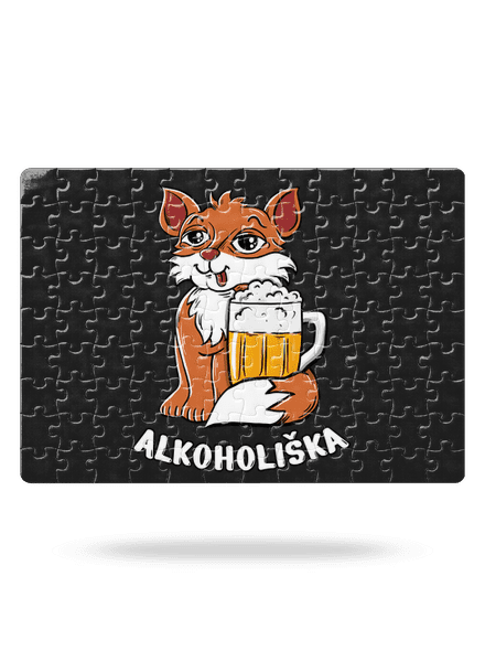 Pivní Alkoholiška puzzle White
