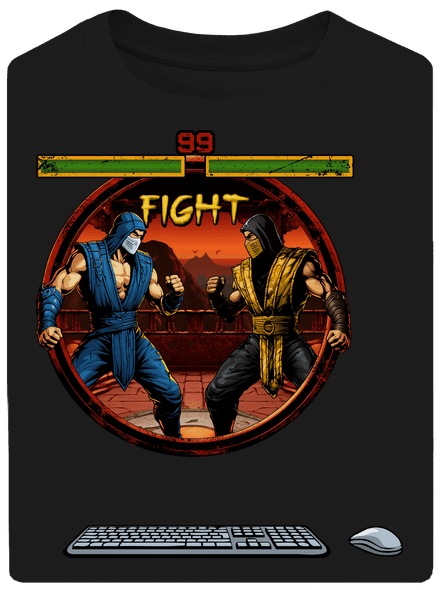B17: Mortal Kombat unisex tričko oversized Black